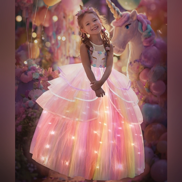 Halloween LED Girl's Dress - Picture 1 of 3